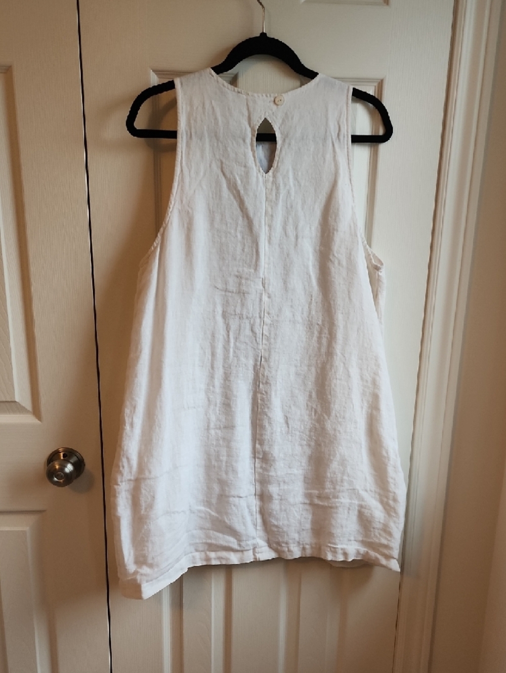 Tommy Bahama White Sleeveless Shift Dress with Blue Embroidered Panel Sz XL - Picture 7 of 10